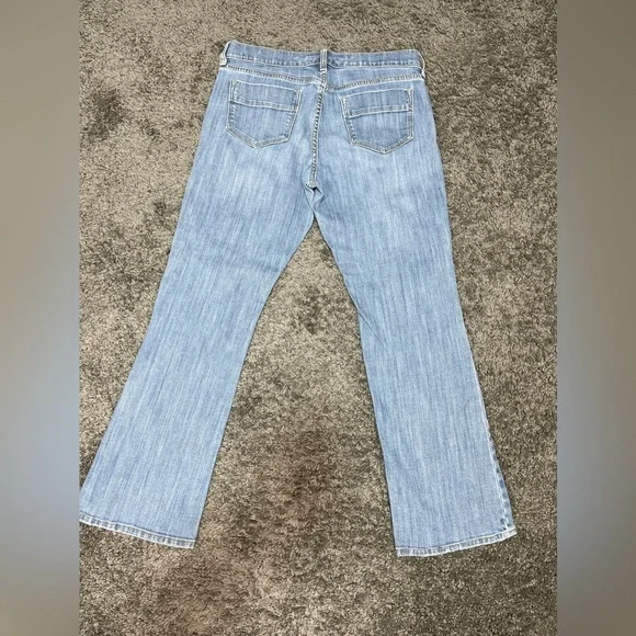 Old navy the sweetheart short stretch denim mid rise bootcut blue jeans size 10 - Picture 6 of 14